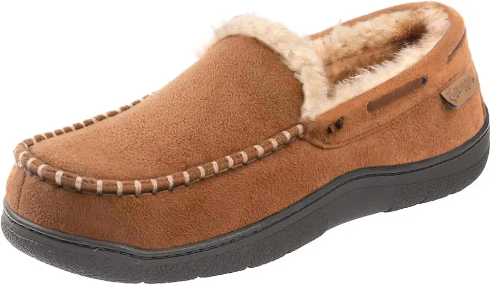 Men's Moccasin Slippers House Shoes Indoor Outdoor