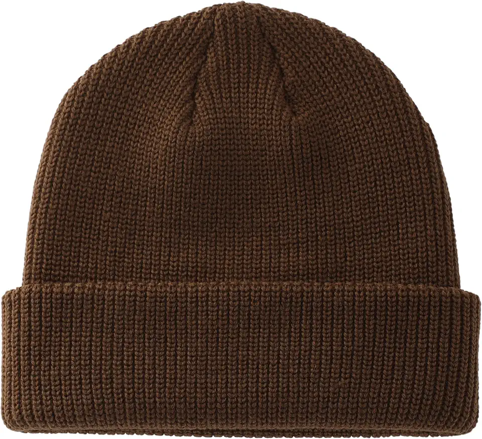 Men's Dark Brown Ribbed Beanie Hat