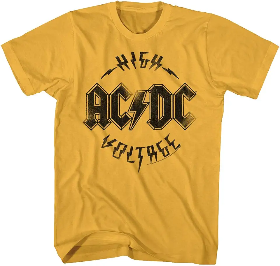 American Classics AC/DC High Voltage Distressed Vintage Style Logo T Shirt
