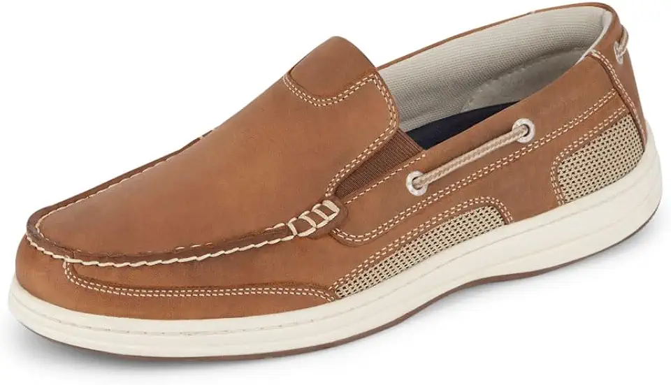 Men's Dark Brown Leather Boat Shoes