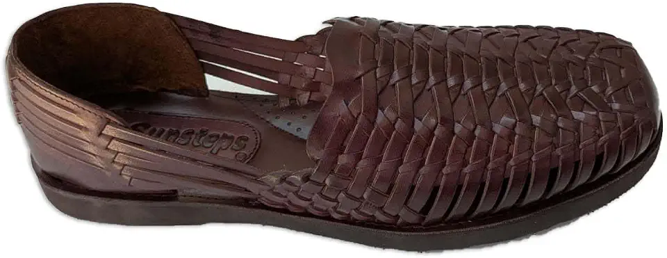 Men's Dark Brown Woven Leather Loafers