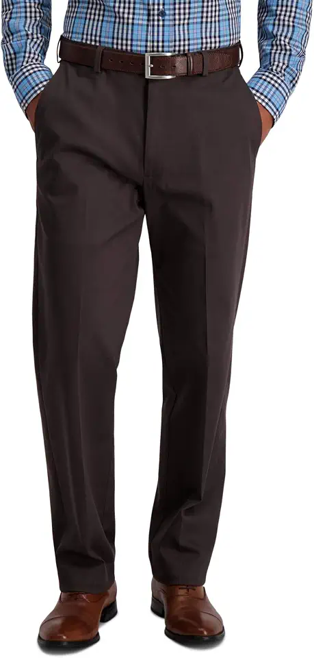 Haggar Men’s Classic Fit Iron Free Premium Khaki Casual Pant