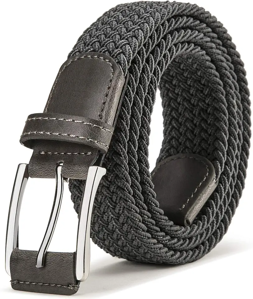 BULLIANT Men's Woven Braided Stretch Web Golf Belt 1 3/8"-Gift Boxed