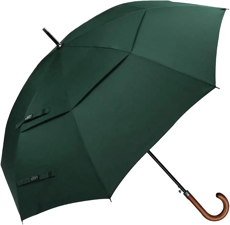 Men's Green Plaid Stick Umbrella