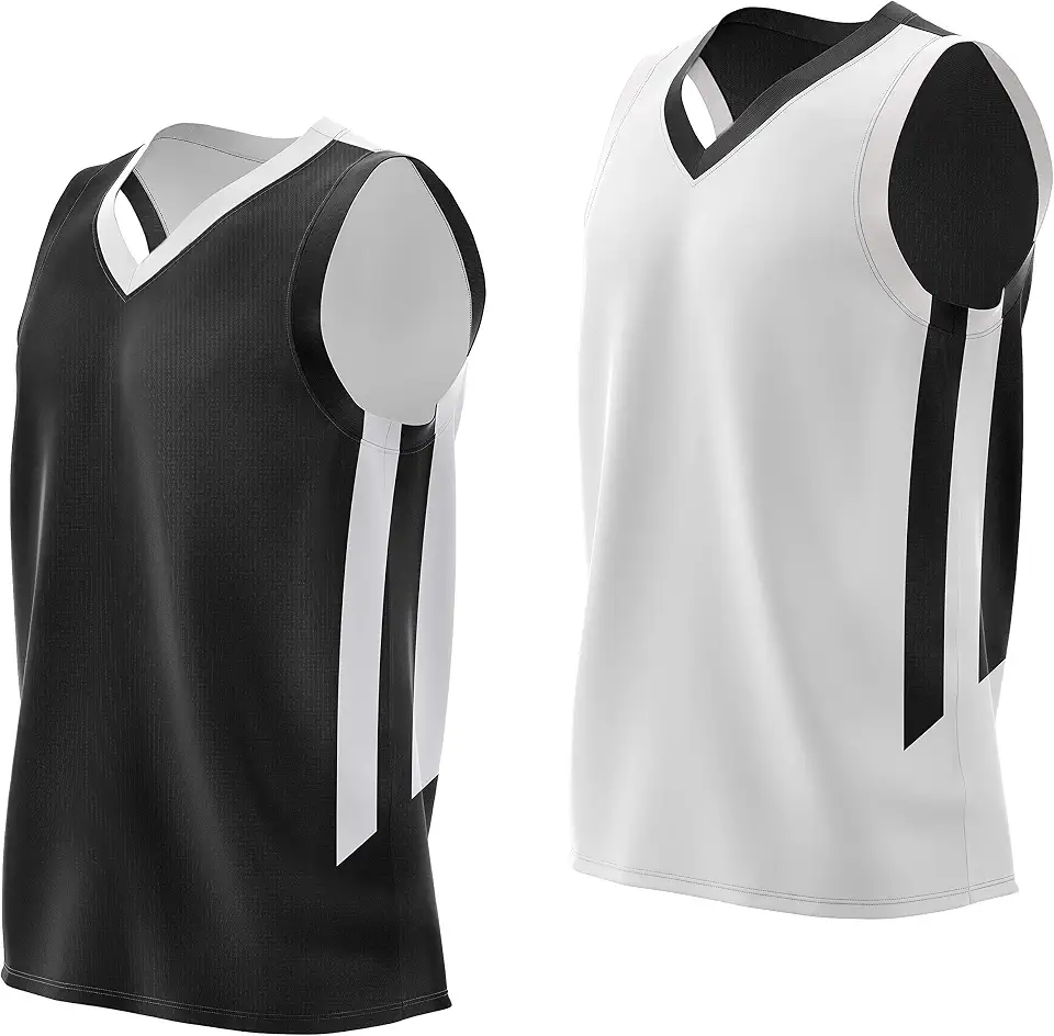 Men's Black Mesh Athletic Basketball Jersey