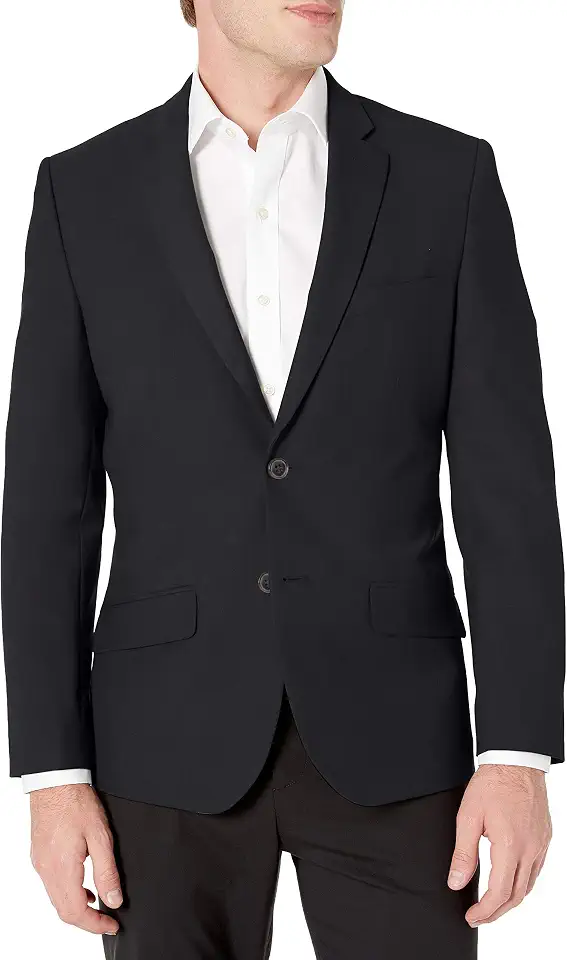 Amazon Essentials Men's Long-Sleeve Classic Button-Front Stretch Blazer