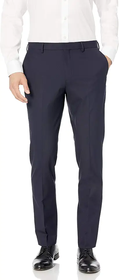 Men's Slim Fit Navy Dress Pants