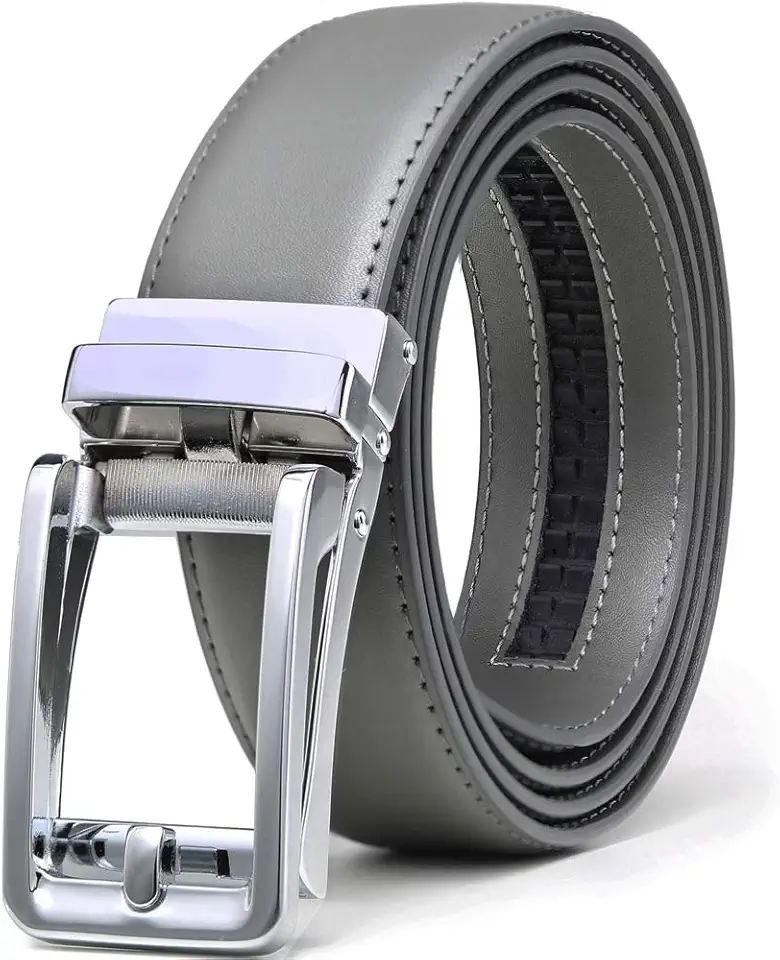 Men's Ratchet Comfort Click Belt -1 3/8 Leather Dress Belt