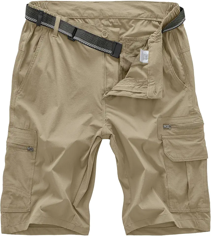 Jessie Kidden Mens Cargo Shorts Expandable Waist Quick Dry Hiking Shorts