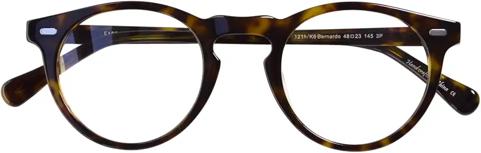 Vintage Round Eyeglasses Unisex Handmade Acetate Circle Rim Glasses
