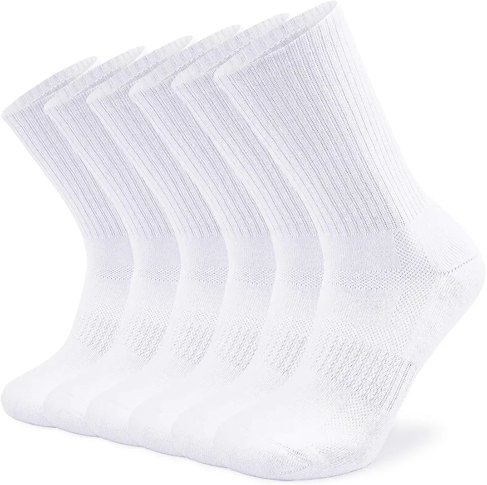 Global Recycled Standard SOX TOWN Cushioned Crew Training Athletic Socks for Unisex Men Women Sports