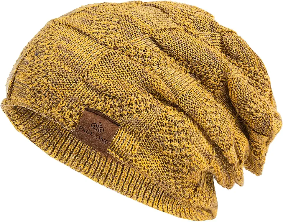 Men's Mustard Yellow Ribbed Knit Beanie
