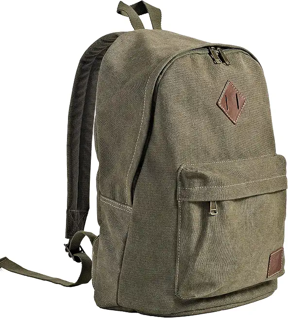 Men's Olive Canvas Commuter Backpack