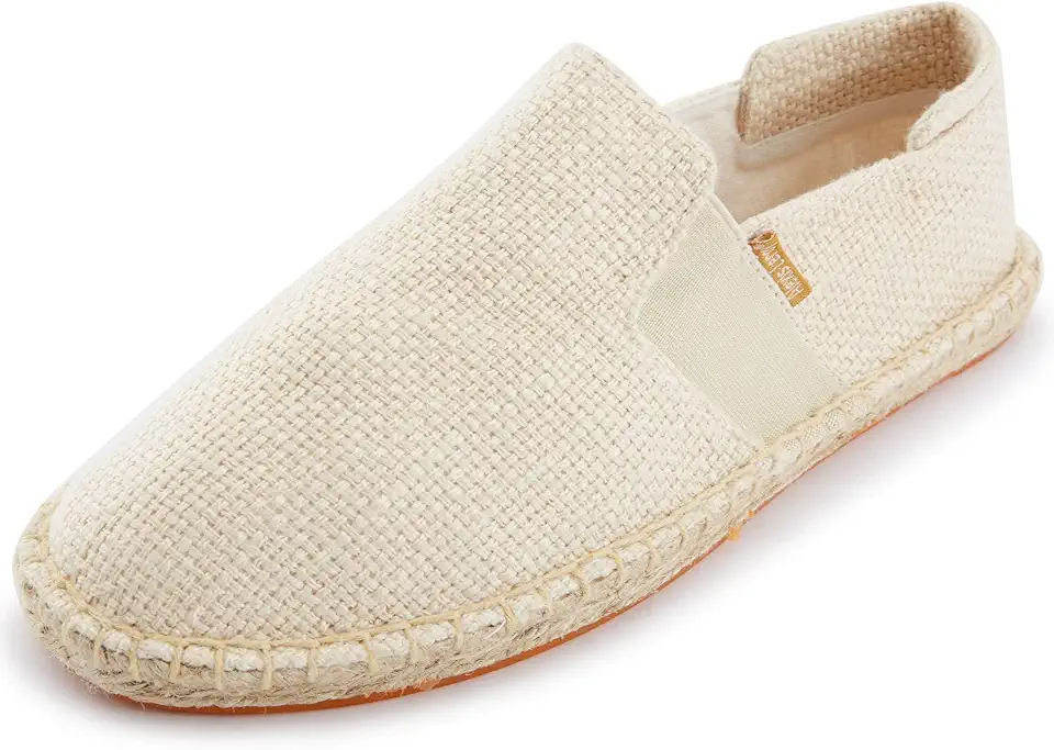 Men's Beige Slip On Woven Espadrilles