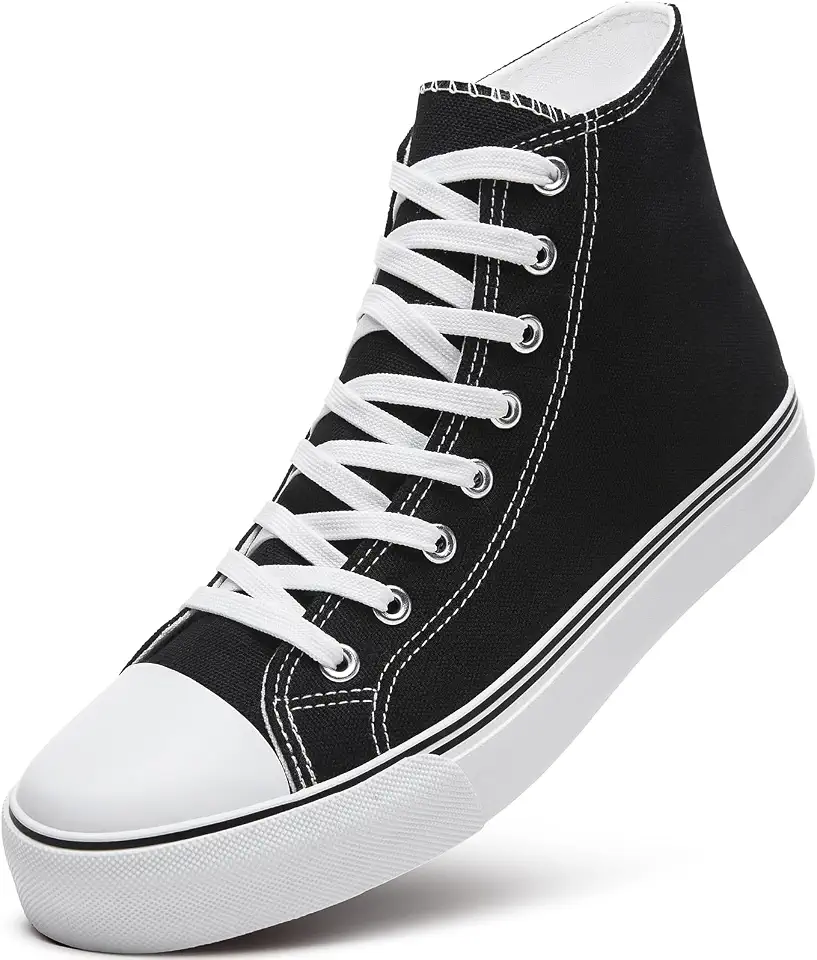 Men's Grey Canvas High Top Sneakers