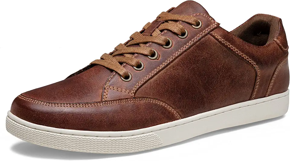 Jousen Men’s Leather Dress Sneakers Business Casual Shoes