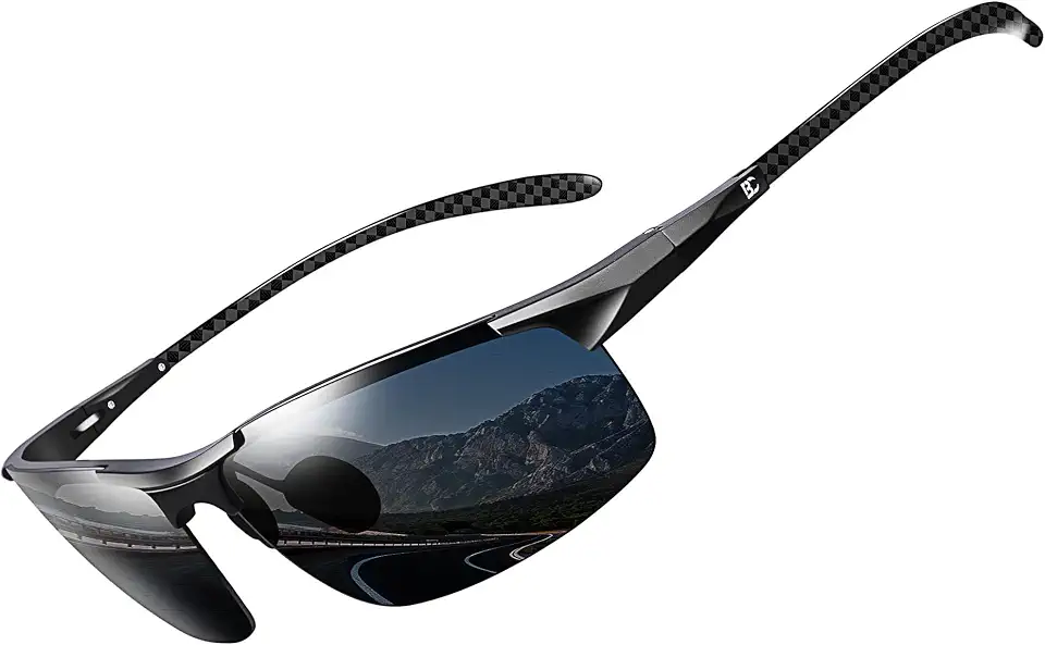 Global Recycled Standard BIRCEN Carbon-Fiber Polarized Sunglasses for Men: 0.74 oz & UV Protection