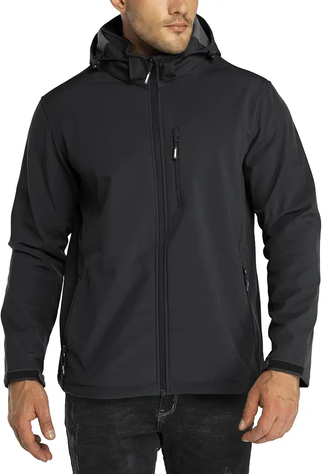 Global Recycled Standard Outdoor Ventures Men's Softshell Jacket Waterproof Fleece Rain Shell Coat