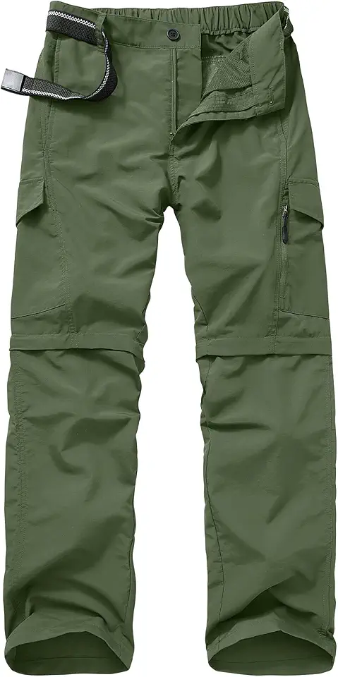 linlon Boy Scout Pants Hiking Mens Convertible Zip Off Safari Fishing