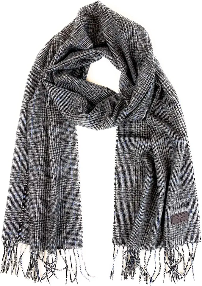 Hickey Freeman Patterned 100% Cashmere Scarf for Men