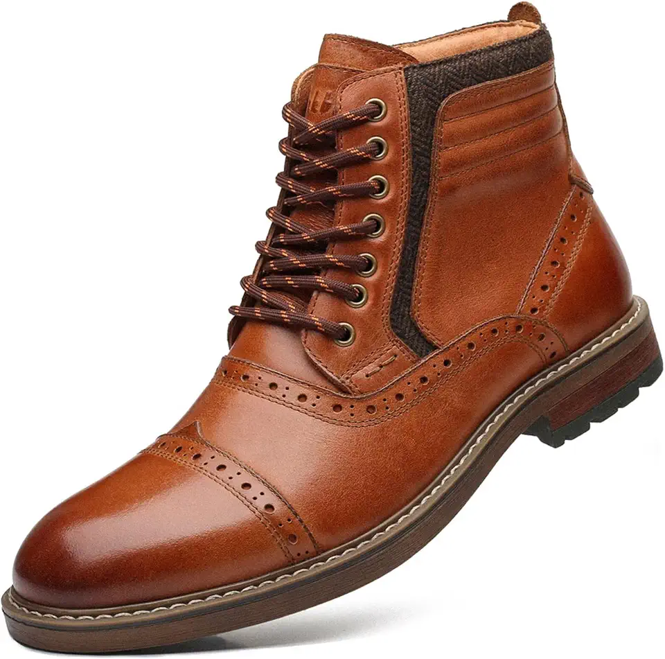 Arkbird Mens Chelsea Boots, Stylish and Comfort Leather Chukka Ankle Boots with Zipper