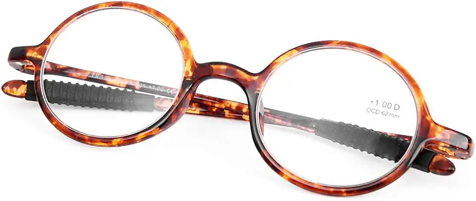 Men's Tortoiseshell Round Frame Eyeglasses