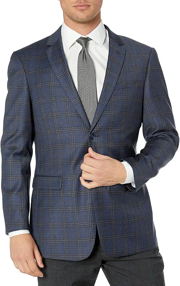 Adam Baker Men's Single Breasted Ultra Slim Fit Wool Blazer/Sport Coat - Many Styles and Colors
