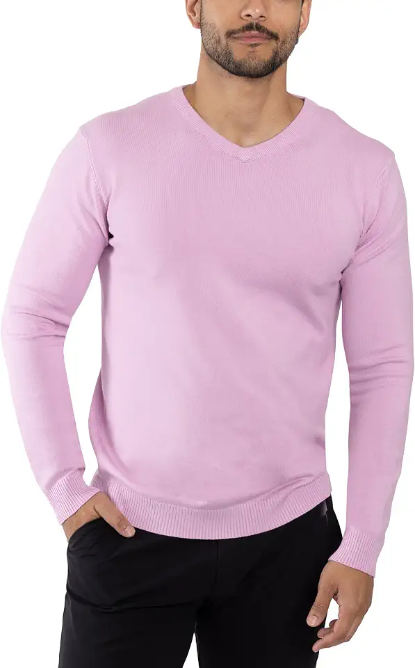 X RAY Mens V Neck Sweater, Basic Slim Fit Pullover, V-Neck Dress Sweater for Men Fall Winter (Available in Big & Tall)