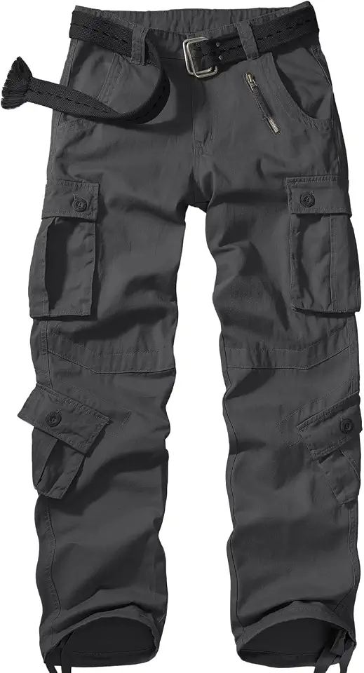 Mens Cargo Pants Camo Work Tactical Rip Stop BDU Casual Army Military Pants