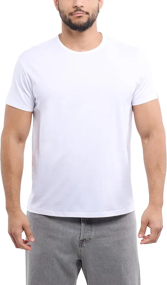 X RAY Mens Crew Neck T Shirts, Soft Cotton Slim Fit Short Sleeve Stretch Crewneck Basic Tees for Men