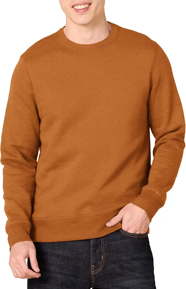Amazon Essentials Men's Crewneck Fleece Sweatshirt with Ribbing (Available in Big & Tall)