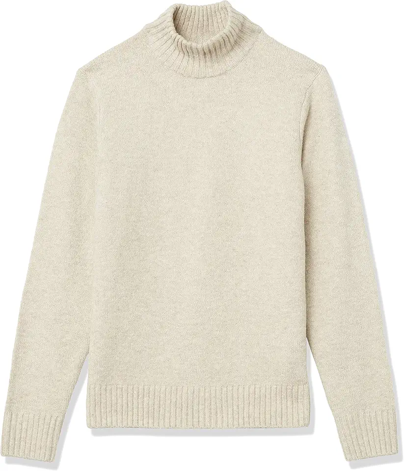 Amazon Essentials Men's Long-Sleeve Soft Touch Cotton Blend Turtleneck Sweater