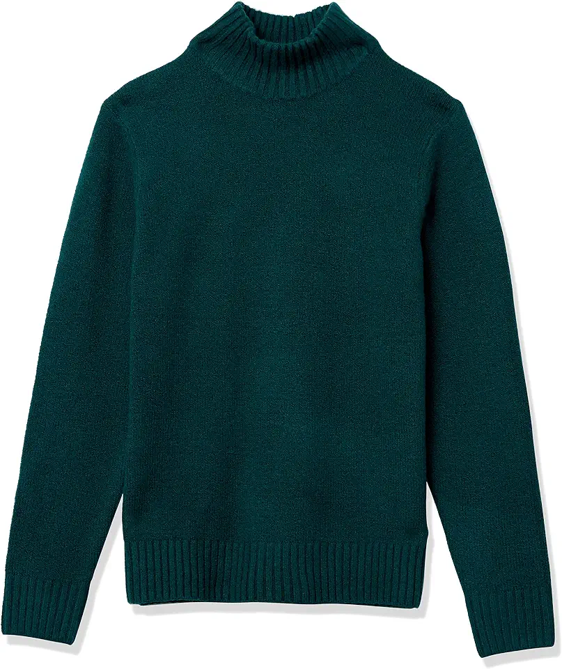 OEKO-TEX STANDARD 100 Amazon Essentials Men's Long-Sleeve Soft Touch Cotton Blend Turtleneck Sweater, Ribbed