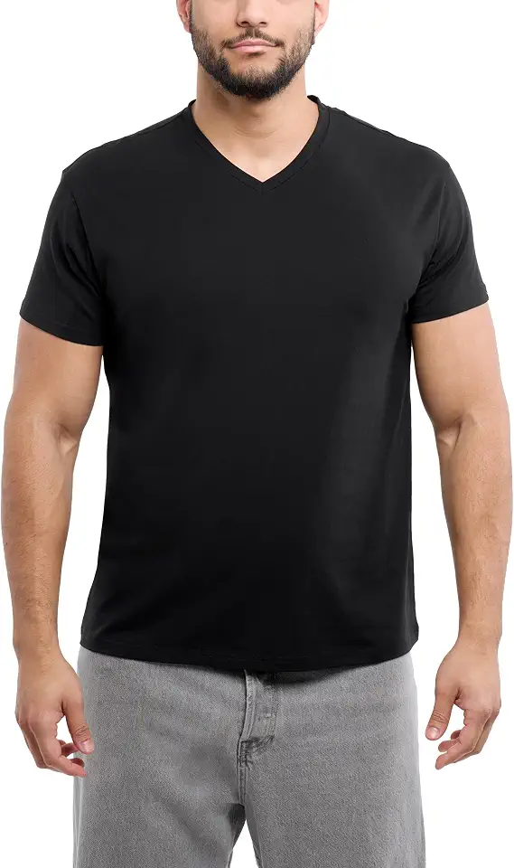 X RAY Men's Soft Cotton Short Sleeve Casual Slim Fit V-Neck T-Shirts