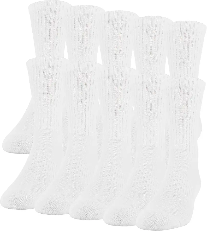 OEKO-TEX STANDARD 100 Gildan Men's Active Cotton Crew Socks (10-Pack)