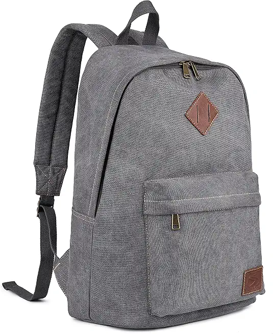 Men's Grey Canvas Backpack