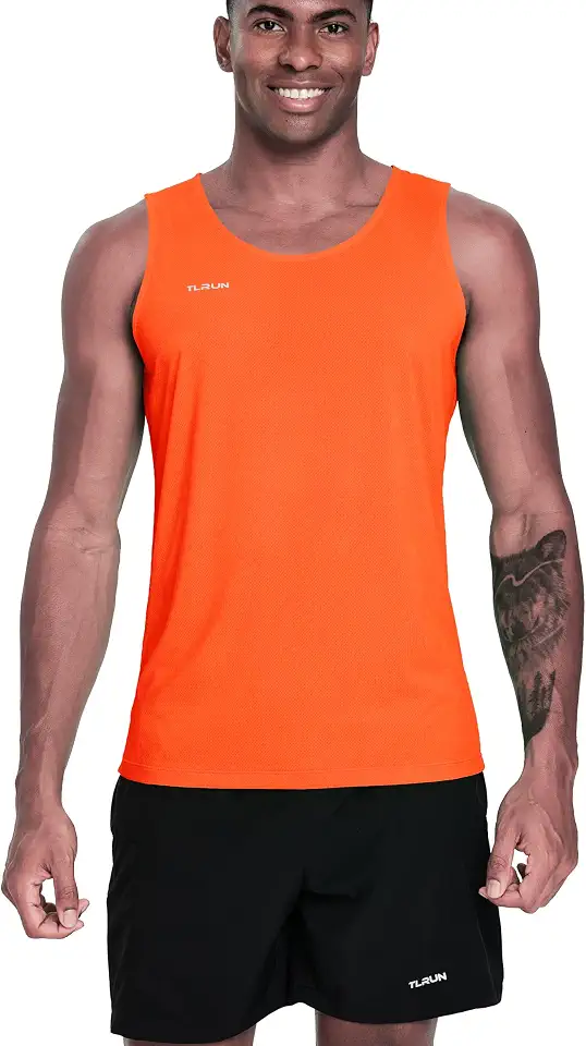 TLRUN Men’s Performance Running Tank Top Ultra Lightweight Singlet