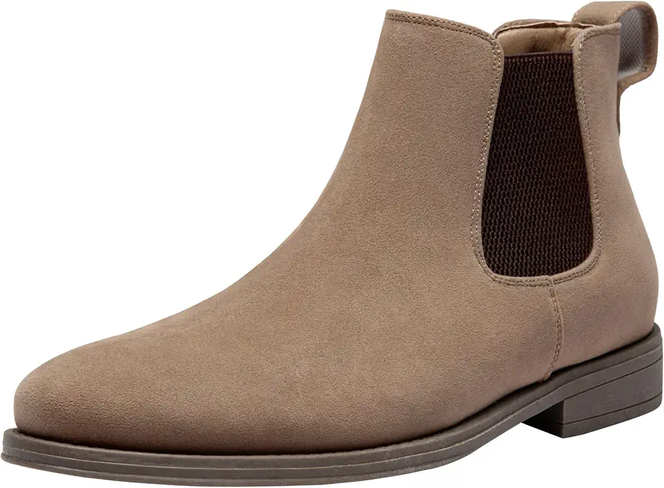 Jousen Men's Chelsea Boots Casual Suede Slip On Ankle Boots Dress Boots for Men