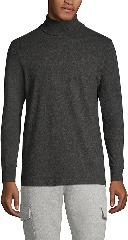 Lands' End Men's Super-T Cotton Turtleneck