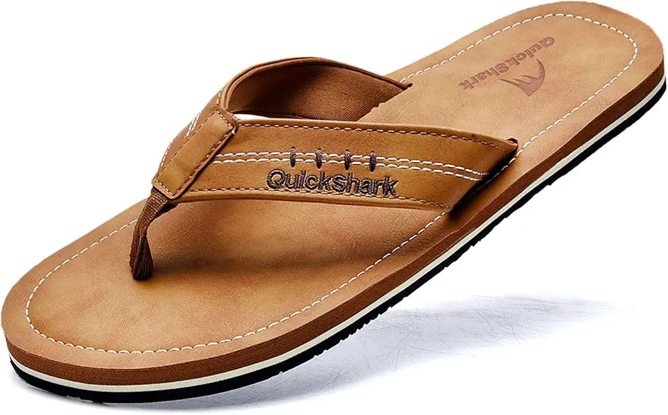 Men's Brown Woven Leather Cross Strap Sandals
