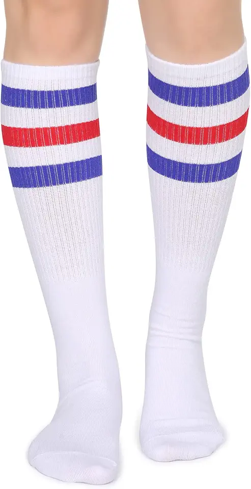 Men's Striped Retro Athletic Crew Socks