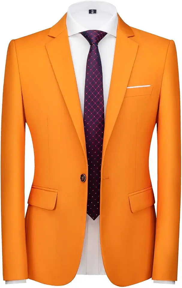 MOGU Blazer for Men, Slim Fit Suit Jacket, Casual Sport Coat with One Button