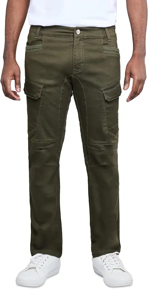 X RAY Men's Stretch Cargo Pants, Casual Flex Hiking Multi-Pocket Tactical Work Slim Fit Cargo Pants for Men