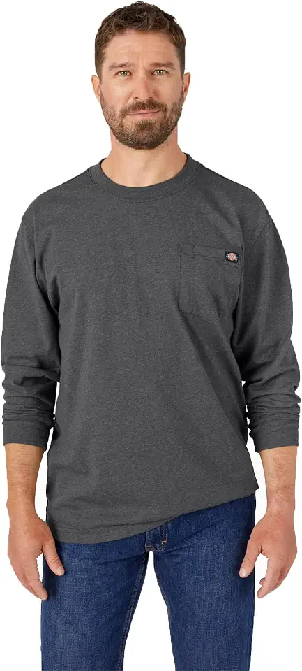Dickies Men's Heavyweight Long Sleeve Pocket T-Shirt