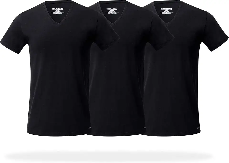 Pair of Thieves Men Super Soft V Neck | T-Shirt for Men | Breathable, Tagless Performance Cotton Blend | All-Day Wear