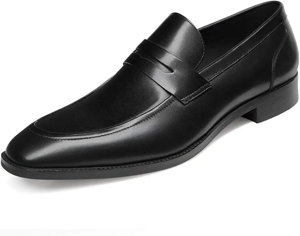 GIFENNSE Men's Dress Shoes Slip-On Loafers Formal Leather Shoes for Men