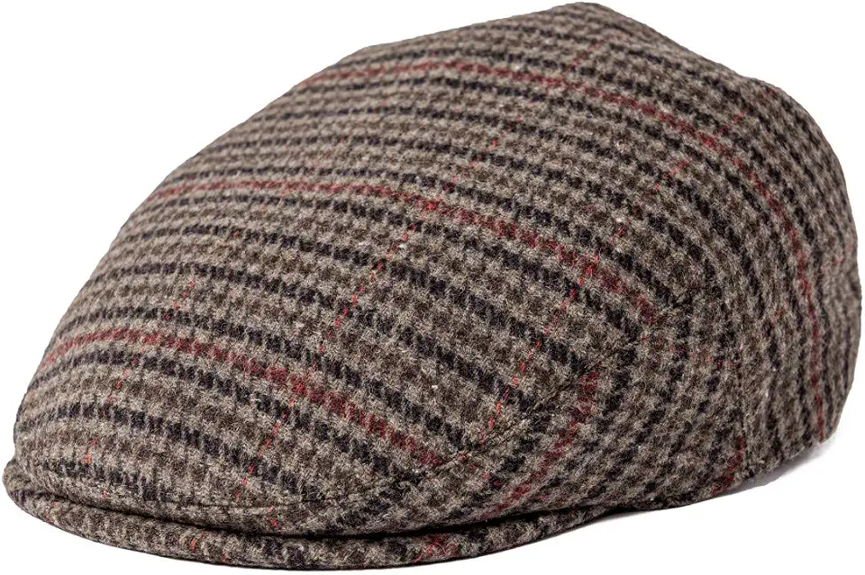 FEINION Men's Wool Tweed Newsboy Ivy Cap Gatsby Golf Flat Hat