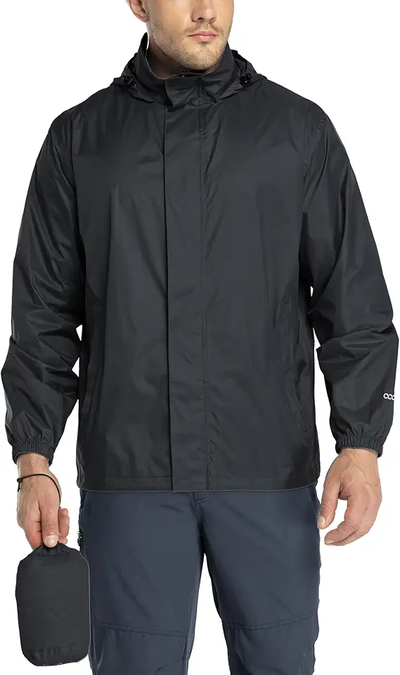 Men's Black Waterproof Technical Shell Jacket