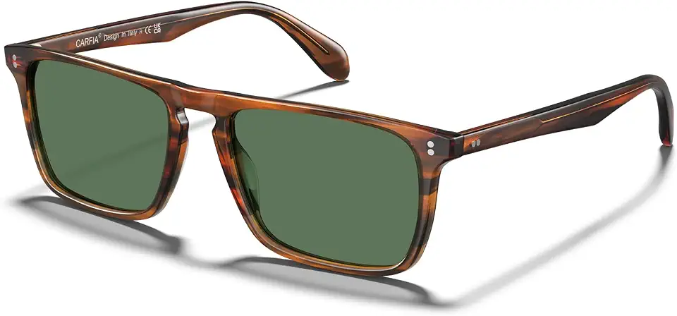 ClimatePartner Verified CARFIA Retro Square Polarized Sunglasses for Men UV Protection CA53572