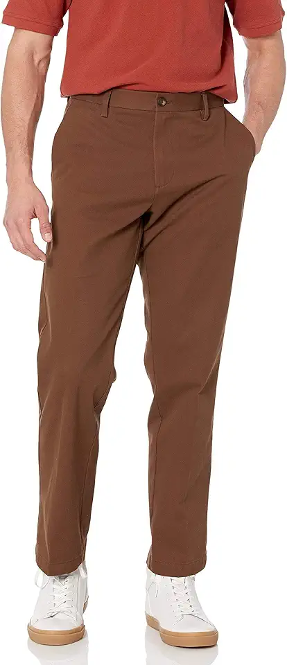 Amazon Essentials Men's Classic-Fit Wrinkle-Resistant Flat-Front Stretch Chino Pant